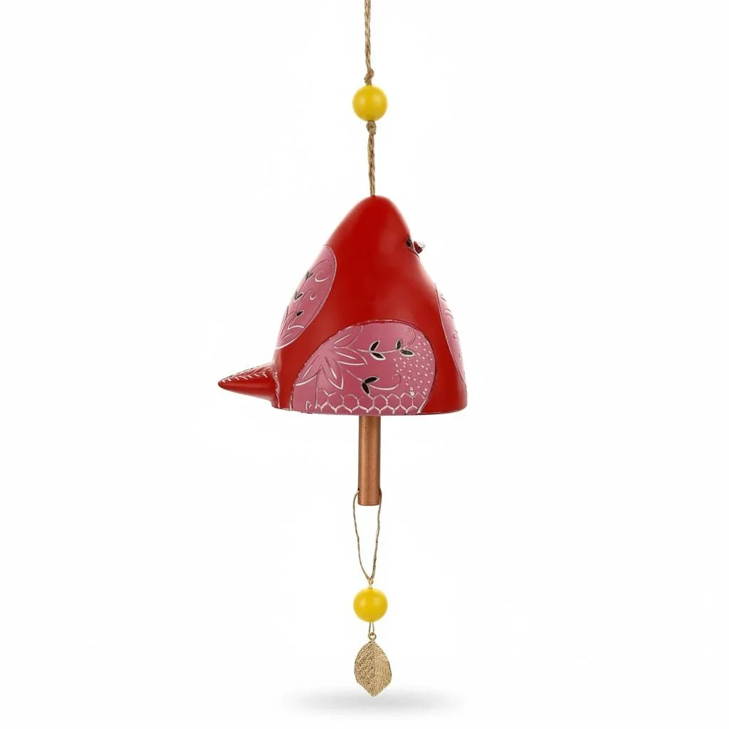 Carillon à Vent Artisanal Rouge Safran disponible chez Mon Carillon