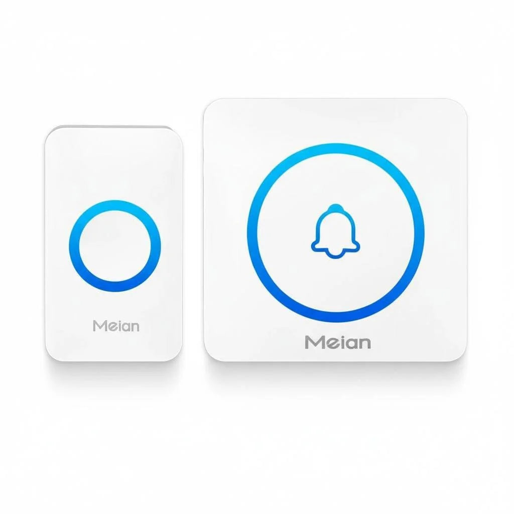 Carillon sans Fil Design 1 Bouton - 1 Receveur Blanc Nacre disponible chez Mon Carillon