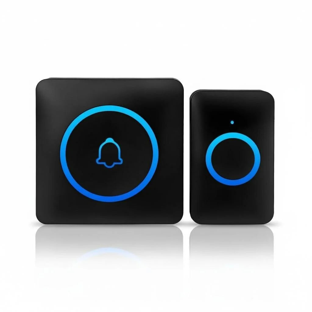 Carillon sans Fil Design 1 Bouton - 1 Receveur Noir Onyx disponible chez Mon Carillon