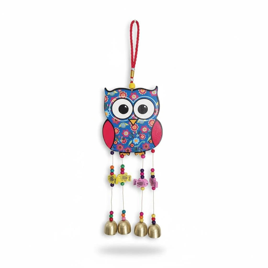 Carillon Suspendu Design Chouette Chrome disponible chez Mon Carillon