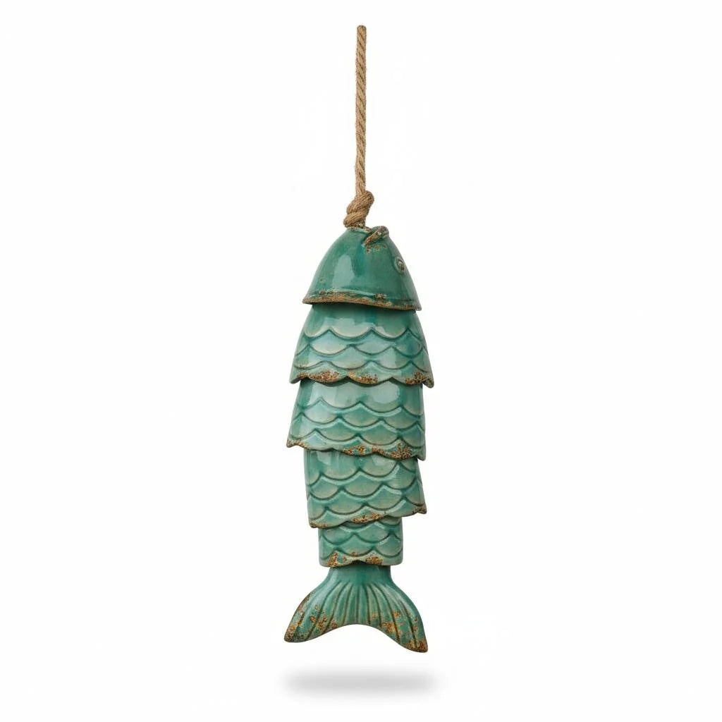 Carillon Suspendu Poisson Emeraude disponible chez Mon Carillon