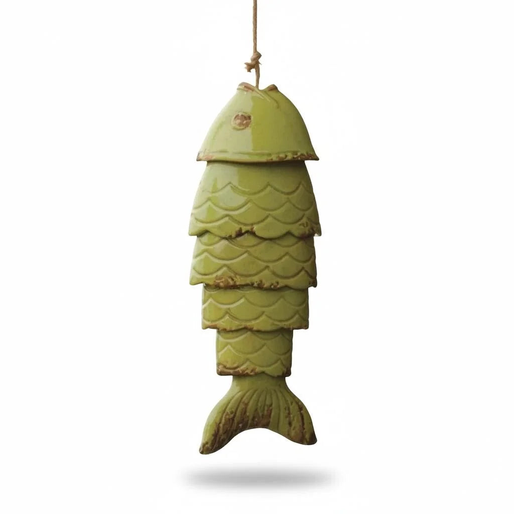 Carillon Suspendu Poisson Vert Ecaille disponible chez Mon Carillon